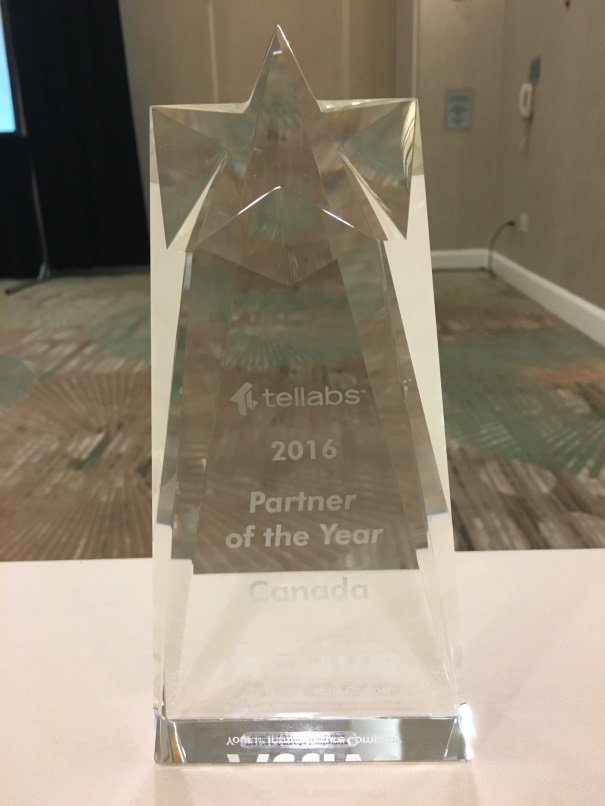 Activo Is Proud to Be Awarded the 2016 Tellabs Partner of the Year – Canada
