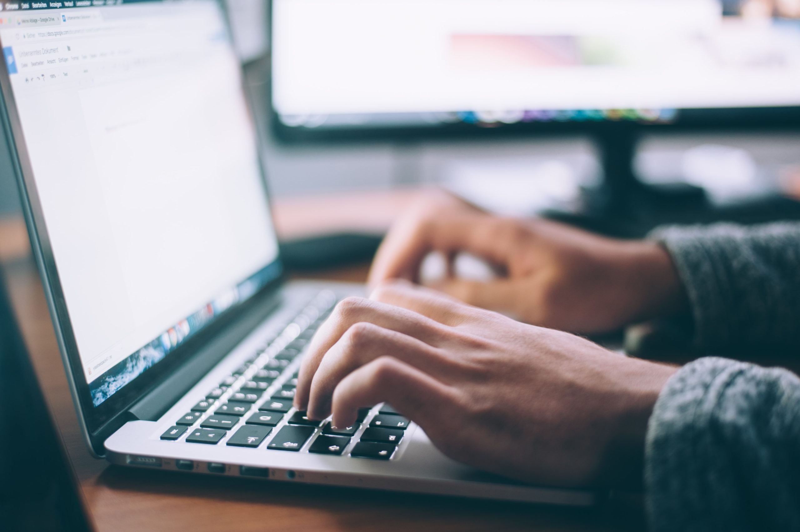 Man using computer